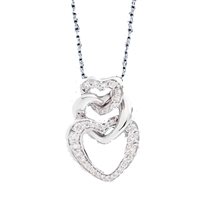 Collana Recarlo Donna Love Me in Oro bianco Diamante 0.37 Ct P58CU370/040-45 - P58CU370/040-45